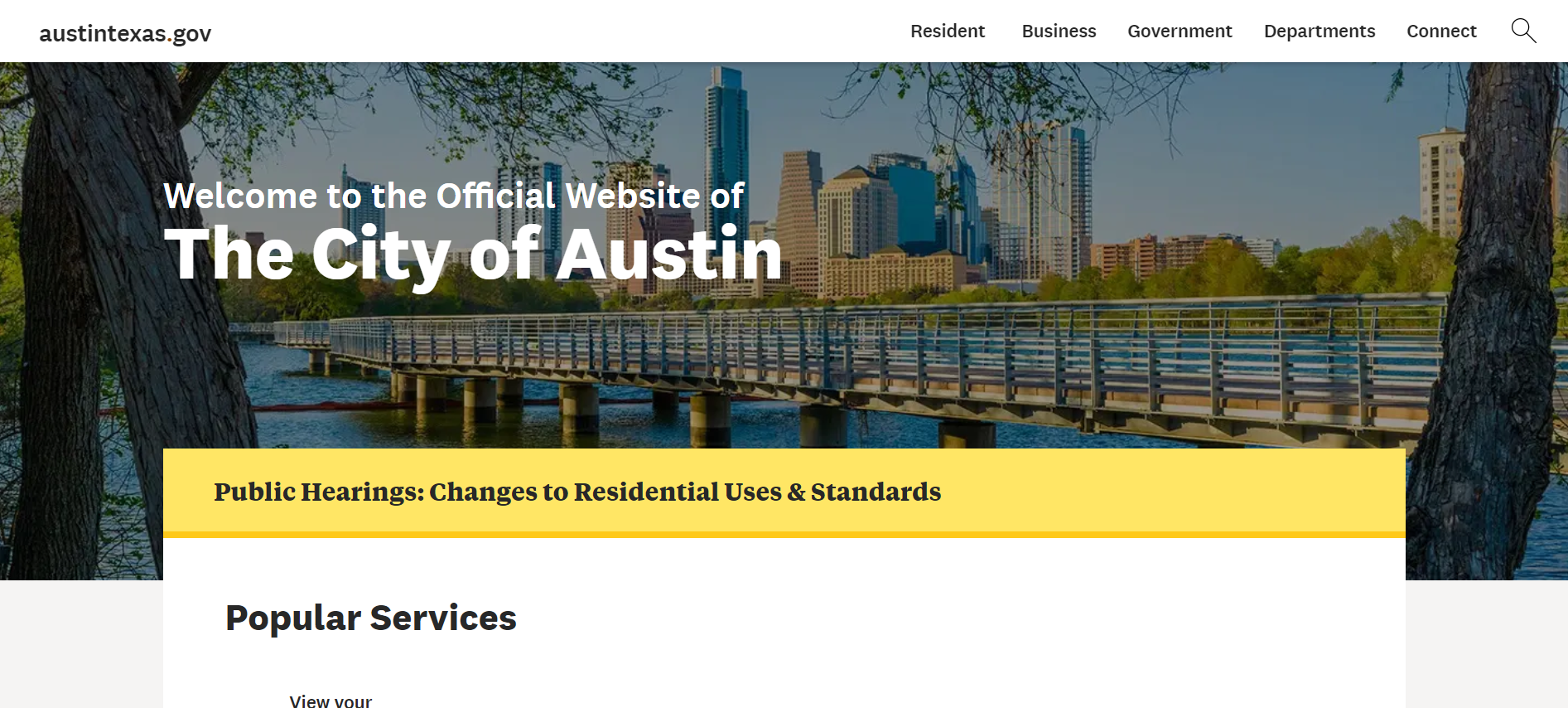 Site da Cidade de Austin